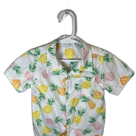 Janie And Jack the Pineapple Cabana Button Shirt Boys Size 3 - Picture 2 of 14